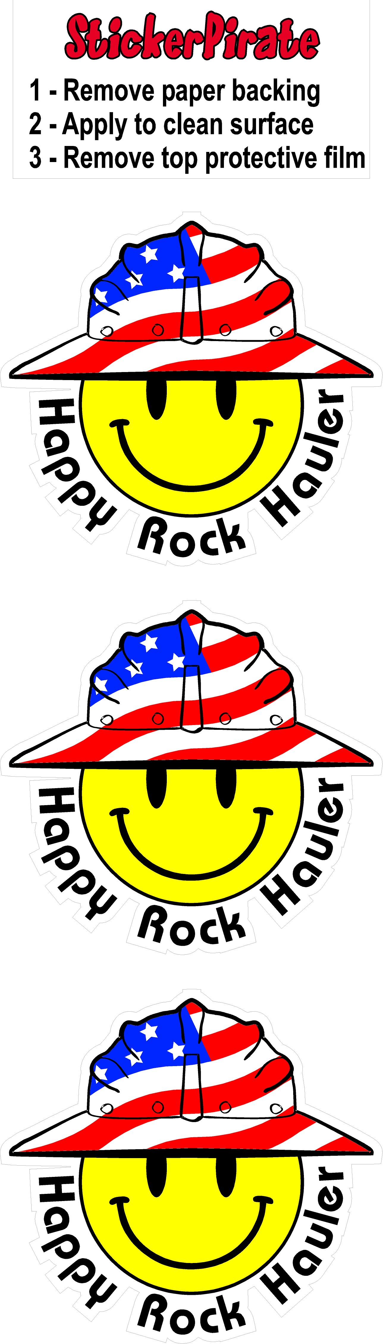 Happy Mechanic Smiley USA Hardhat Oilfield Helmet Toolbox Sticker  H867 3